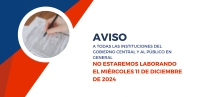 AVISO: a todas las instituciones del Gobierno Central y al público en general